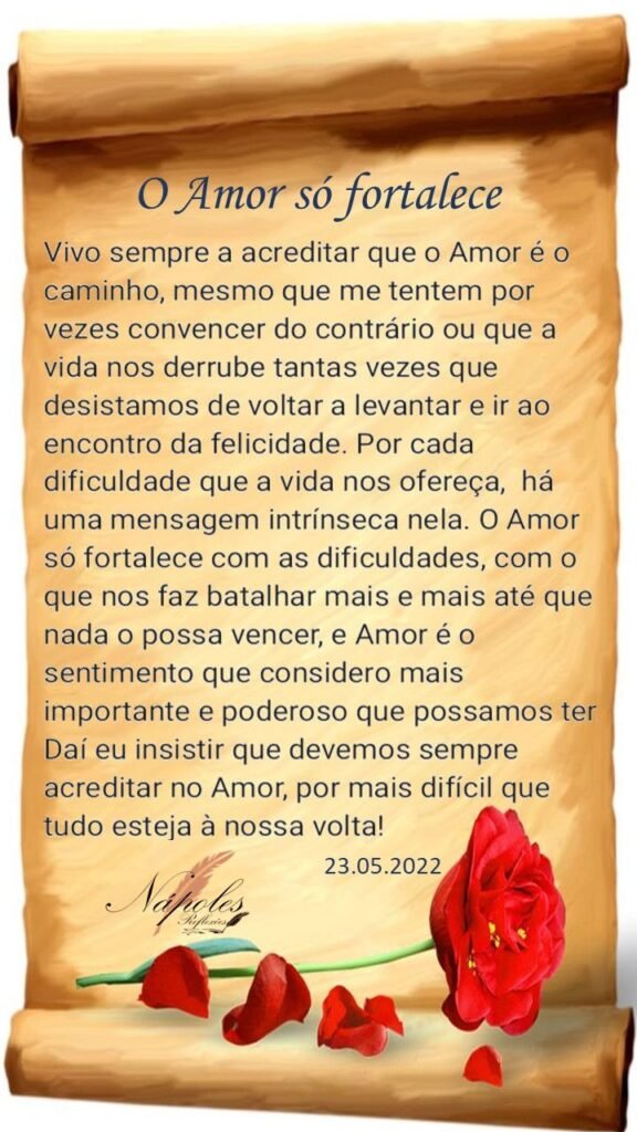 O amor só fortalece