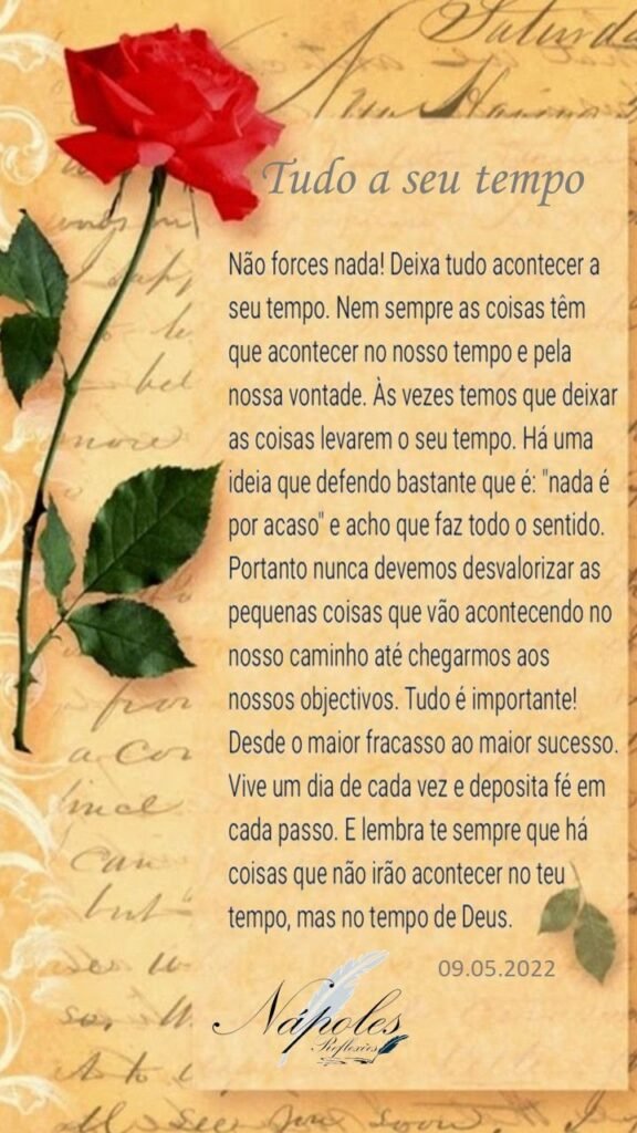 Tudo a seu tempo