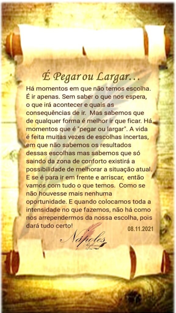 Pegar ou largar