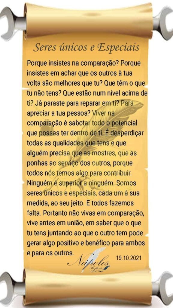 Seres únicos e especiais