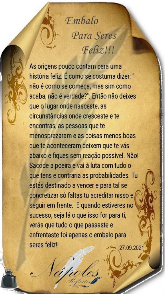 Embalo para seres feliz