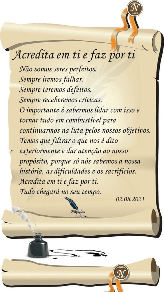 Acredita em ti e faz por ti