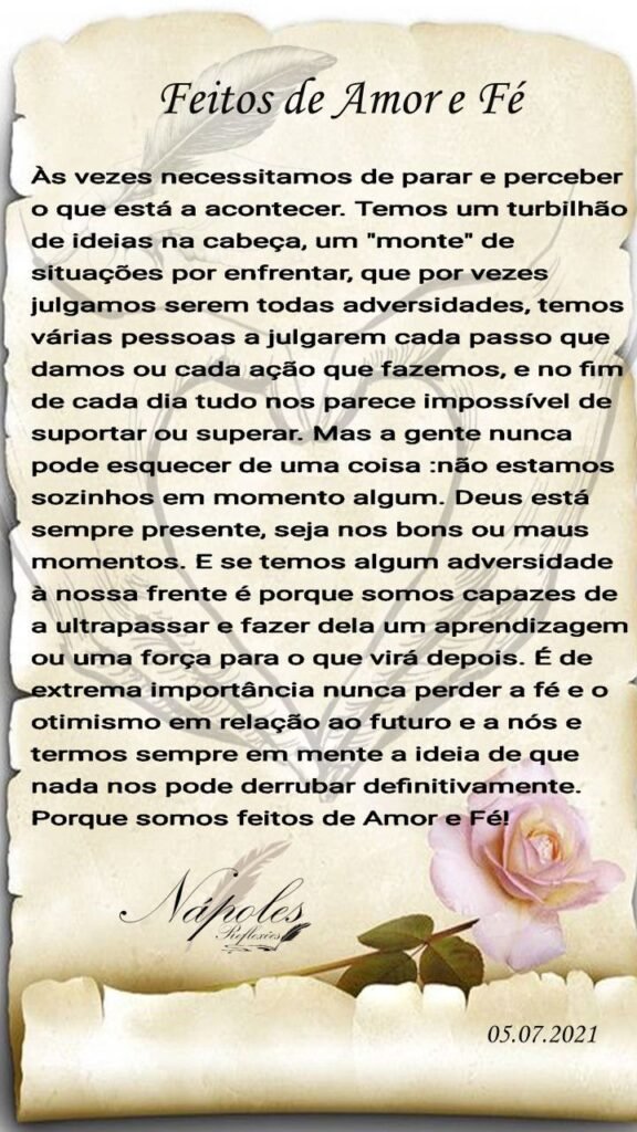 Feitos de amor e fé