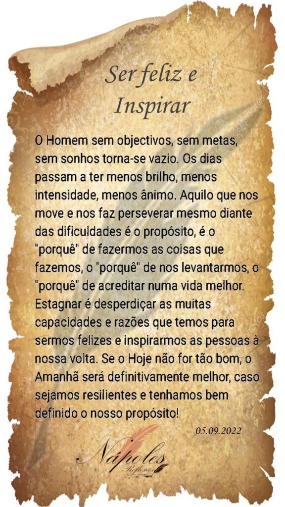 Ser feliz e inspirar