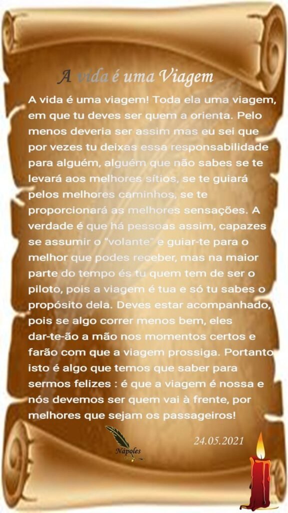 A vida é uma viagem