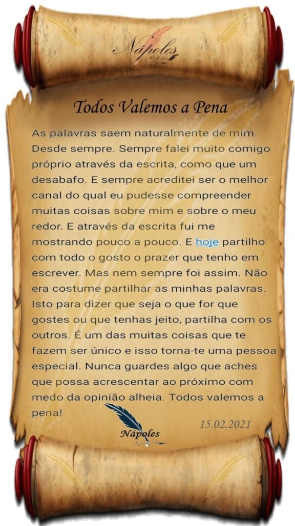 Todos valemos a pena