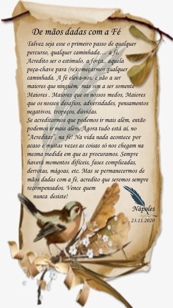 De mãos dadas com a fé