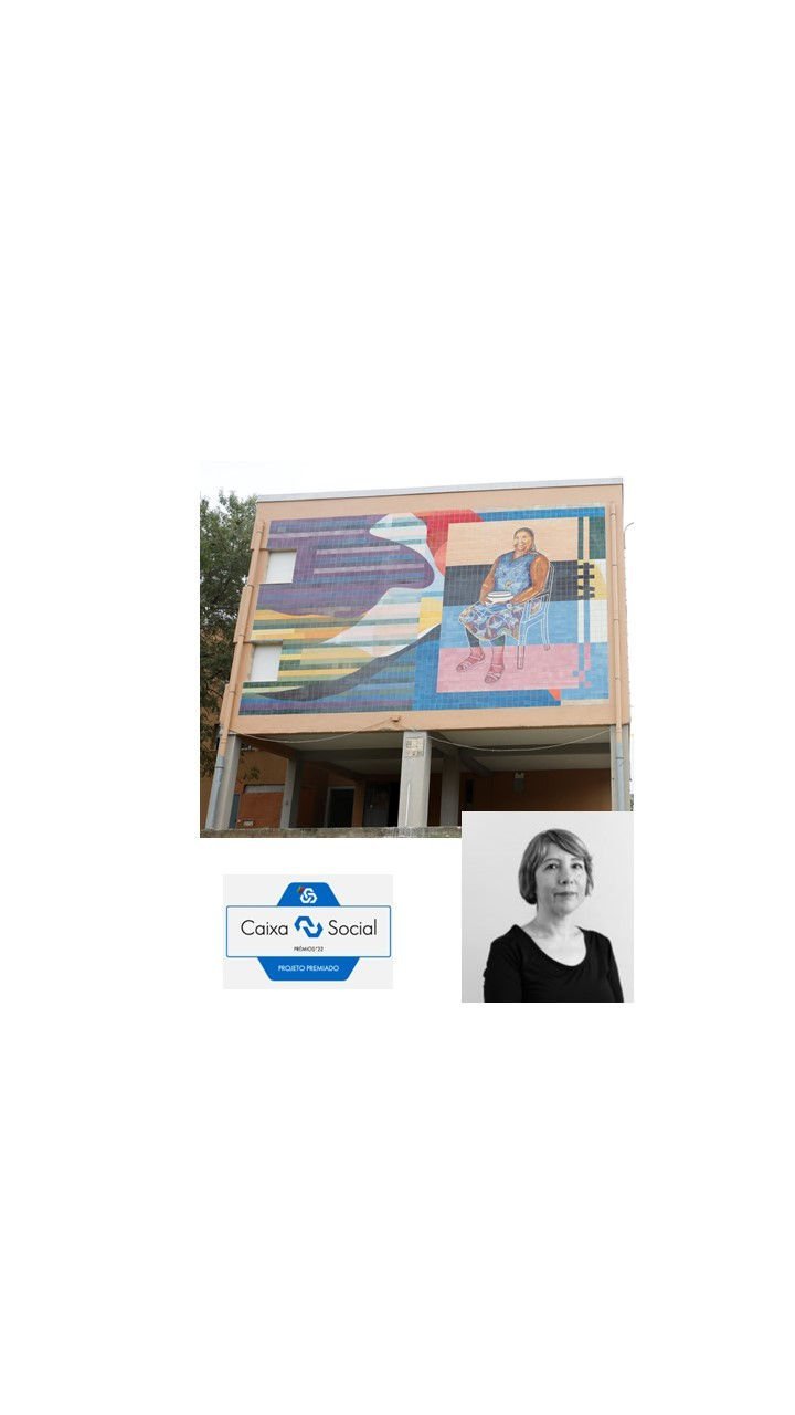 Mural do ODS 8 — Trabalho digno e crescimento económico, no Bairro do Zambujal