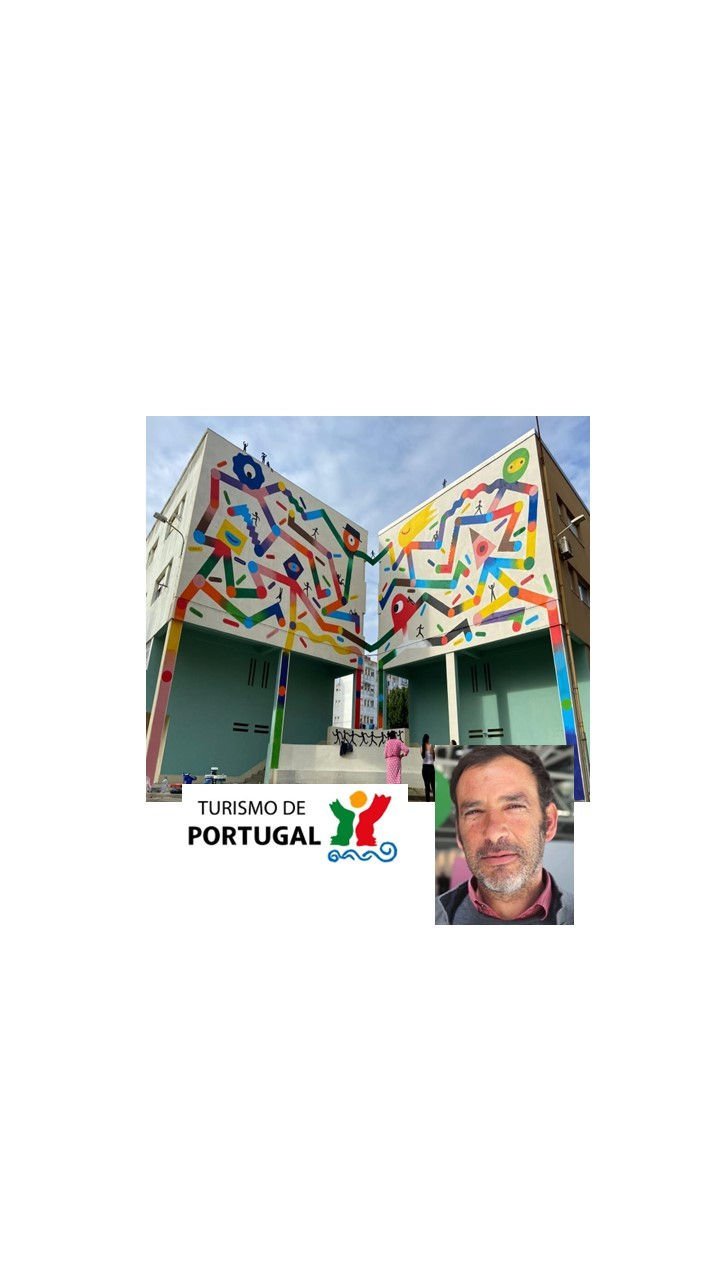 Mural do ODS 11 — Cidades e comunidades sustentáveis, no Bairro do Zambujal