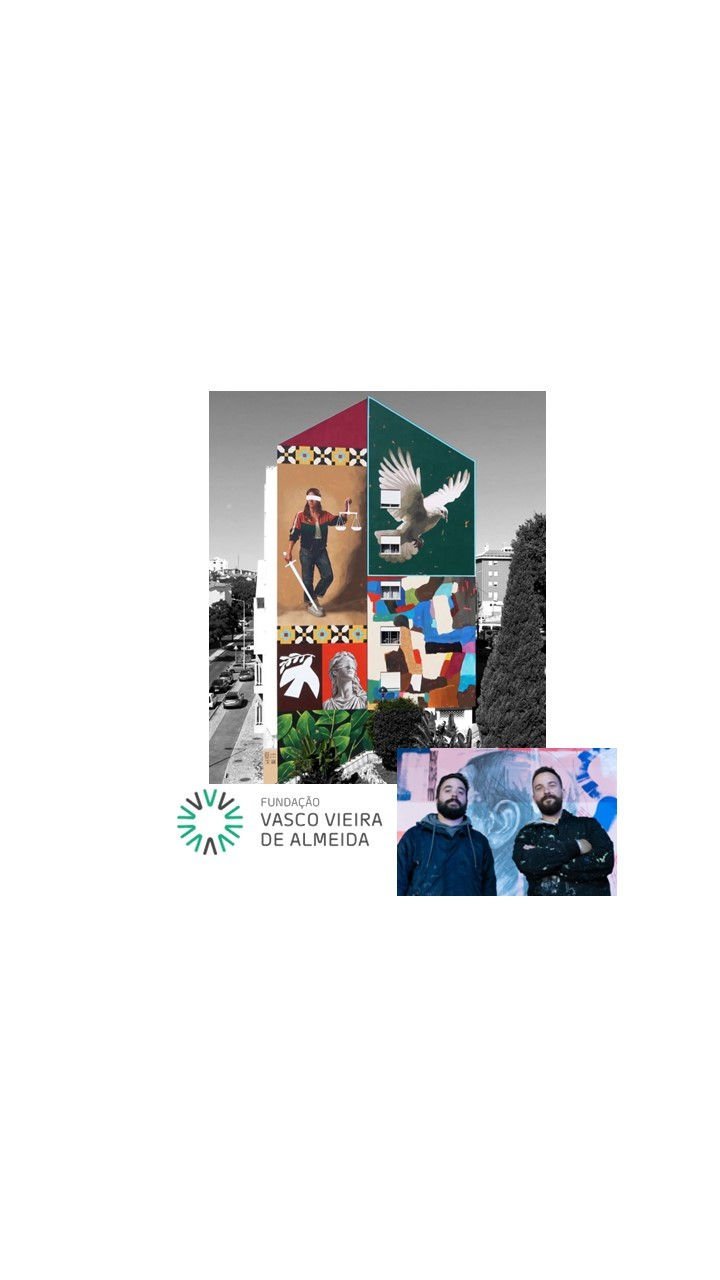 Mural do ODS 16 — Paz, justiça e instituições eficazes, no Bairro do Zambujal