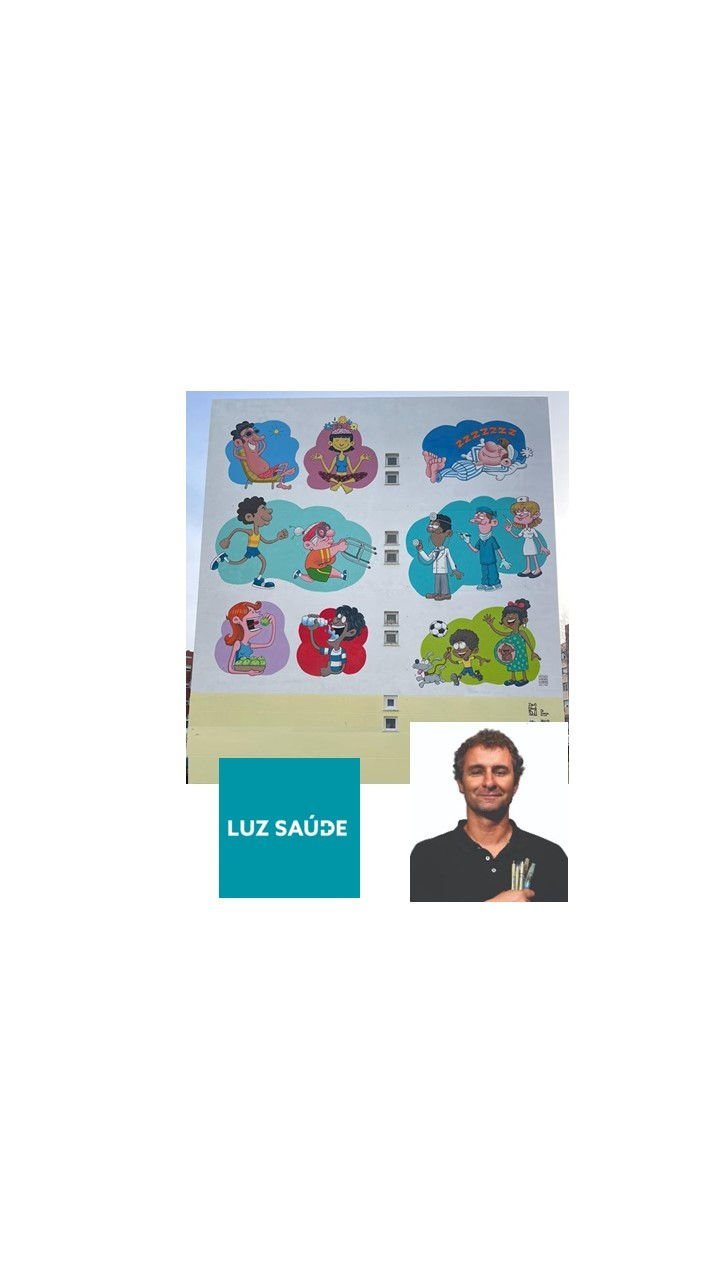 Mural do ODS 3 — Saúde de qualidade, no Bairro do Zambujal